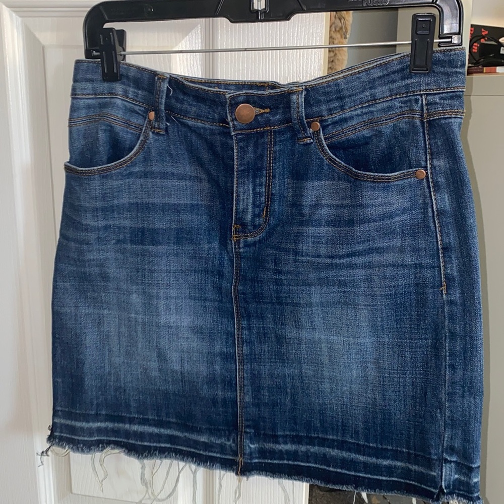 Forever 21 Distressed Denim Mini Skirt